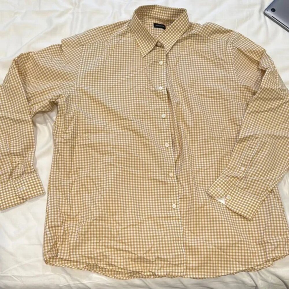 Ermenegildo Zegna Yellow Checkered Shirt